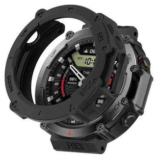 For Amazfit T-Rex Ultra Armor Hollow Watch Protective Case(Black)