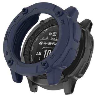 For Garmin Instinct 2X Armor Hollow Watch Protective Case(Midnight Blue)