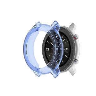 For Huami Amazfit GTR 47mm TPU Half Case Watch Case(Transparent Blue)