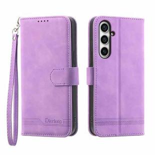 For Samsung Galaxy S23 FE Dierfeng Dream Line Leather Phone Case(Purple)