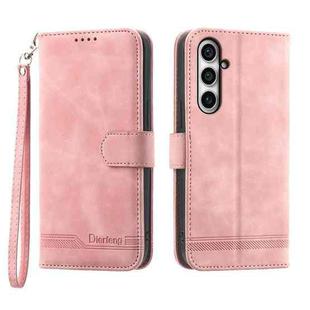 For Samsung Galaxy S23 FE Dierfeng Dream Line Leather Phone Case(Pink)