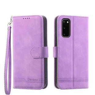 For Samsung Galaxy S20 Dierfeng Dream Line Leather Phone Case(Purple)