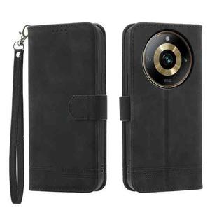 For Realme 11 Pro Dierfeng Dream Line Leather Phone Case(Black)