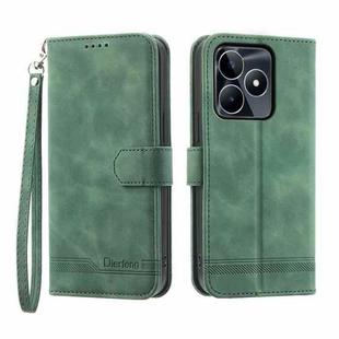 For Realme C53 Dierfeng Dream Line Leather Phone Case(Green)
