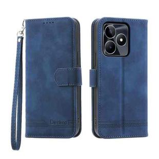 For Realme C53 Dierfeng Dream Line Leather Phone Case(Blue)