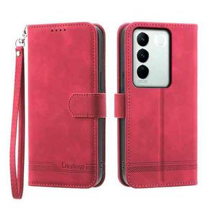 For vivo V27 Dierfeng Dream Line Leather Phone Case(Red)