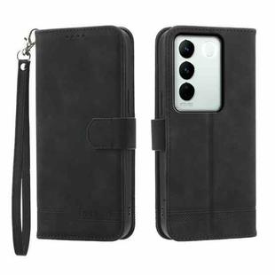 For vivo V27 Dierfeng Dream Line Leather Phone Case(Black)