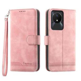For vivo Y02a Dierfeng Dream Line Leather Phone Case(Pink)