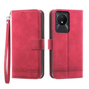 For vivo Y02a Dierfeng Dream Line Leather Phone Case(Red)