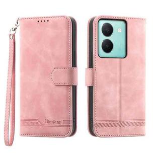 For vivo Y36 Dierfeng Dream Line Leather Phone Case(Pink)