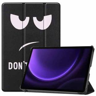 For Samsung Galaxy Tab S9 FE / S10 FE Custer Painted 3-Fold Holder Smart Leather Tablet Case(Big Eye Me)