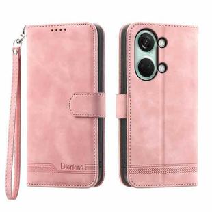 For OnePlus Ace 2V Dierfeng Dream Line Leather Phone Case(Pink)