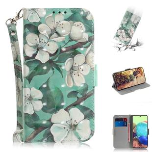 For Samsung Galaxy A71 5G 3D Painted Pattern Magnetic Attraction Horizontal Flip Leather Case with Holder & Card Slot & Wallet & Lanyard(Watercolor Flowers)