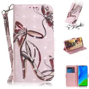 For Huawei P smart 2020 3D Painted Pattern Magnetic Attraction Horizontal Flip Leather Case with Holder & Card Slot & Wallet & Lanyard(Butterfly High Heels)