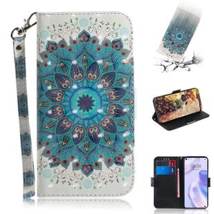 For Huawei P40 lite 5G 3D Painted Pattern Magnetic Attraction Horizontal Flip Leather Case with Holder & Card Slot & Wallet & Lanyard(Peacock Wreath)