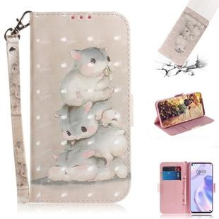 For Huawei P40 lite 5G 3D Painted Pattern Magnetic Attraction Horizontal Flip Leather Case with Holder & Card Slot & Wallet & Lanyard(Squirrels)