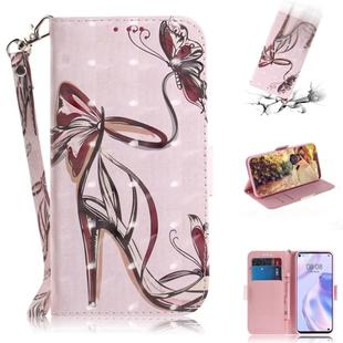 For Huawei P40 lite 5G 3D Painted Pattern Magnetic Attraction Horizontal Flip Leather Case with Holder & Card Slot & Wallet & Lanyard(Butterfly High Heels)