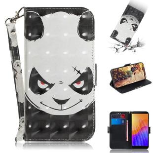 For Huawei Y5p 3D Painted Pattern Magnetic Attraction Horizontal Flip Leather Case with Holder & Card Slot & Wallet & Lanyard(Angry Bear)