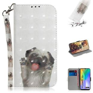 For Huawei Y6p 3D Painted Pattern Magnetic Attraction Horizontal Flip Leather Case with Holder & Card Slot & Wallet & Lanyard(Pekingese Dag)