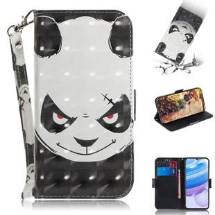 For Xiaomi Redmi 10X 5G 3D Painted Pattern Magnetic Attraction Horizontal Flip Leather Case with Holder & Card Slot & Wallet & Lanyard(Angry Bear)