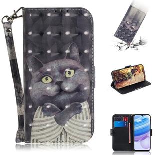 For Xiaomi Redmi 10X 5G 3D Painted Pattern Magnetic Attraction Horizontal Flip Leather Case with Holder & Card Slot & Wallet & Lanyard(Embrace Cat)