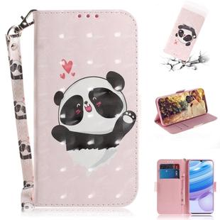 For Xiaomi Redmi 10X 5G 3D Painted Pattern Magnetic Attraction Horizontal Flip Leather Case with Holder & Card Slot & Wallet & Lanyard(Love-heart Bear)