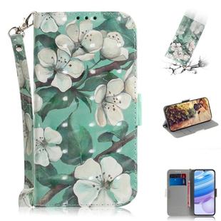 For Xiaomi Redmi 10X 5G 3D Painted Pattern Magnetic Attraction Horizontal Flip Leather Case with Holder & Card Slot & Wallet & Lanyard(Watercolor Flowers)
