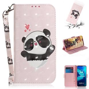 For Motorola Moto G8 Power Lite 3D Painted Pattern Magnetic Attraction Horizontal Flip Leather Case with Holder & Card Slot & Wallet & Lanyard(Love-heart Bear)