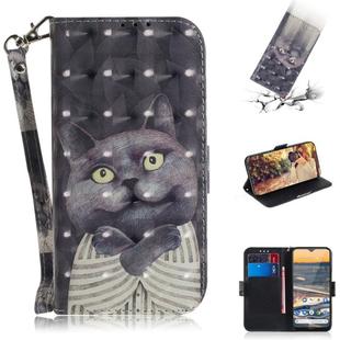 For Nokia 5.3 3D Painted Pattern Magnetic Attraction Horizontal Flip Leather Case with Holder & Card Slot & Wallet & Lanyard(Embrace Cat)
