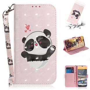 For Nokia 5.3 3D Painted Pattern Magnetic Attraction Horizontal Flip Leather Case with Holder & Card Slot & Wallet & Lanyard(Love-heart Bear)