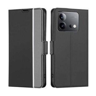 For vivo iQOO Neo 8 5G / 8 Pro 5G Twill Texture Side Button Leather Phone Case(Black)
