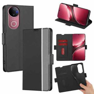 For vivo V50 5G Twill Texture Side Button Leather Phone Case(Black)
