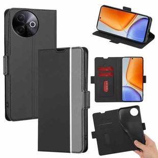 For vivo Y39 5G Global Twill Texture Side Button Leather Phone Case(Black)