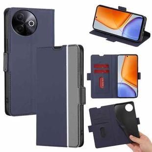 For vivo Y39 5G Global Twill Texture Side Button Leather Phone Case(Blue)