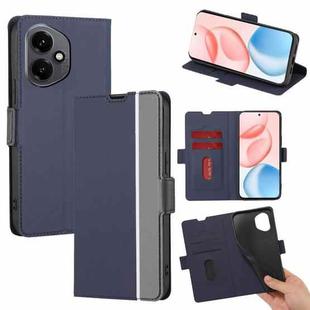 For Honor 400 Global 156.5mm Twill Texture Side Button Leather Phone Case(Blue)