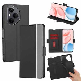 For Honor 400 Pro Global 160.8mm Twill Texture Side Button Leather Phone Case(Black)