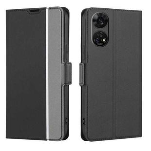 For ZTE Anshin Family Twill Texture Side Button Leather Phone Case(Black)