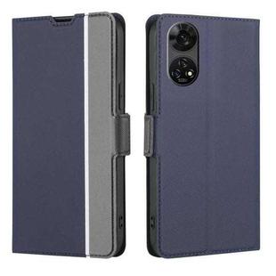 For ZTE Anshin Family Twill Texture Side Button Leather Phone Case(Blue)