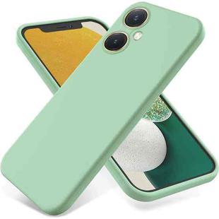 For vivo Y27 4G Pure Color Liquid Silicone Shockproof Phone Case(Green)