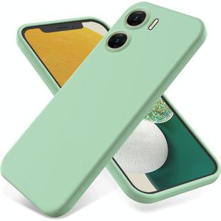 For vivo V29e 5G India Pure Color Liquid Silicone Shockproof Phone Case(Green)
