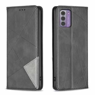 For Nokia G42 Rhombus Texture Magnetic Leather Phone Case(Black)