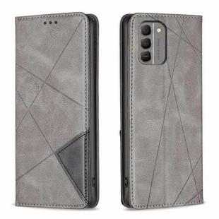 For Nokia G310 Rhombus Texture Magnetic Leather Phone Case(Grey)