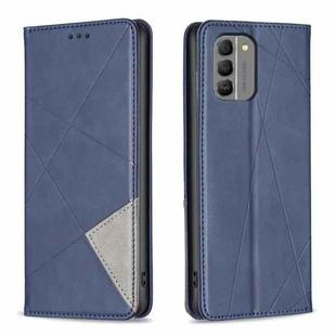 For Nokia G310 Rhombus Texture Magnetic Leather Phone Case(Blue)