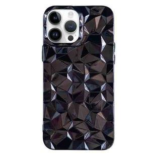 For iPhone 14 Pro Electroplating Honeycomb Edged TPU Phone Case(Black)