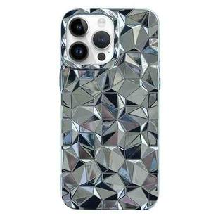 For iPhone 14 Pro Max Electroplating Honeycomb Edged TPU Phone Case(Silver)