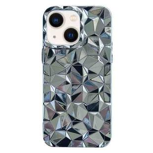 For iPhone 13 Electroplating Honeycomb Edged TPU Phone Case(Silver)