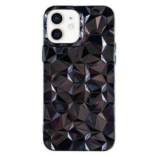 For iPhone 12 Electroplating Honeycomb Edged TPU Phone Case(Black)