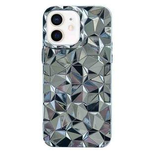 For iPhone 12 Electroplating Honeycomb Edged TPU Phone Case(Silver)