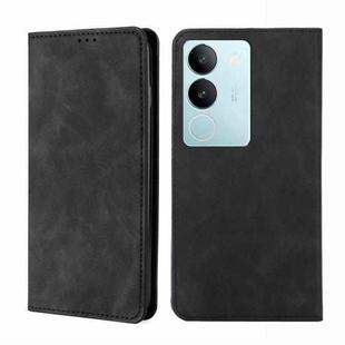 For vivo S17 5G / S17 Pro 5G Skin Feel Magnetic Leather Phone Case(Black)