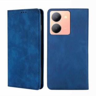 For vivo Y78 5G Skin Feel Magnetic Leather Phone Case(Blue)